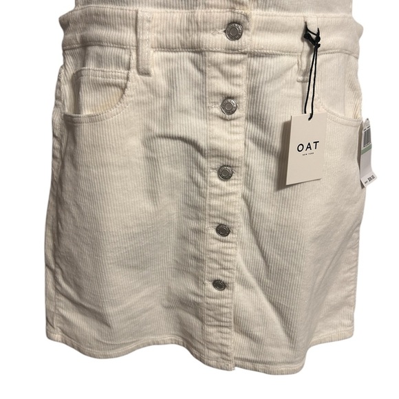 NWT, retails 99, White Corduroy Overall Dress - Picture 7 of 11